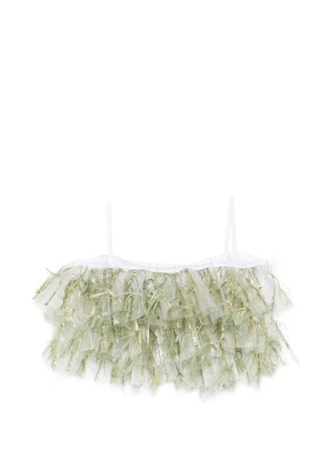 Top con frange A' LAPAGE | 25SAGTOP00090OLIVA